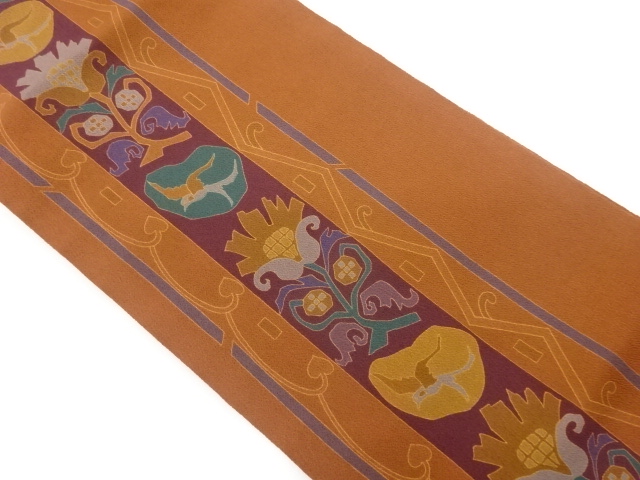 JAPANESE NAGOYA OBI / CHIRIMEN / STRIPE